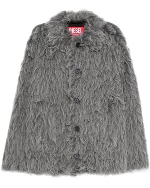 DIESEL W-Claes Faux Fur Jacket - Grey