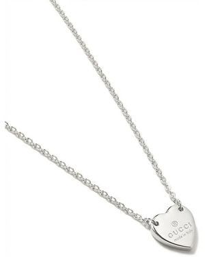 Gucci Trademark Necklace With Heart Pendant - Metallic
