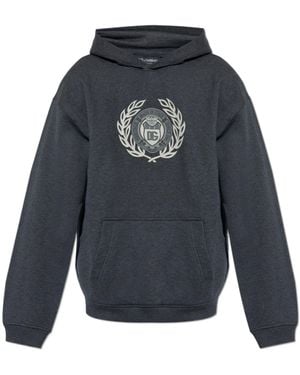 Dolce & Gabbana Logo Printed Hoodie - Blue