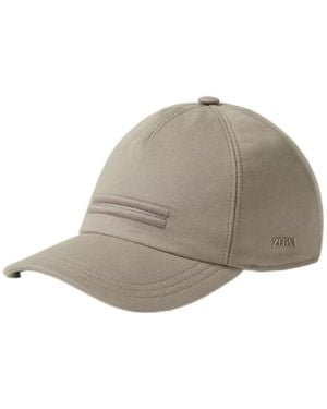 ZEGNA Embroidered Strap Baseball Cap - Grey