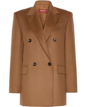 Max Mara Wool-Blend Tailored Coat - Brown
