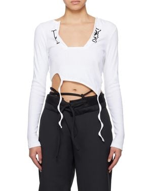OTTOLINGER Asymmetrical Long-Sleeved T-Shirt - White