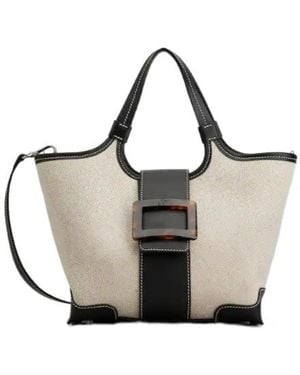 Roger Vivier Belle Vivier Mini Shopping Bag - Black