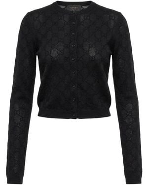 Gucci Fine Crêpe Viscose Cardigan - Black