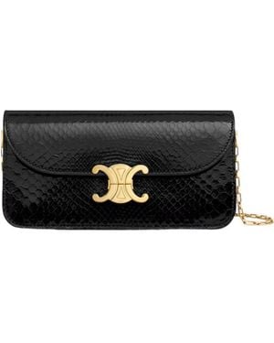 Celine Small Chain Triomphe - Black