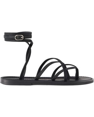 K. Jacques Zenobie Nubuck Sandals - Black