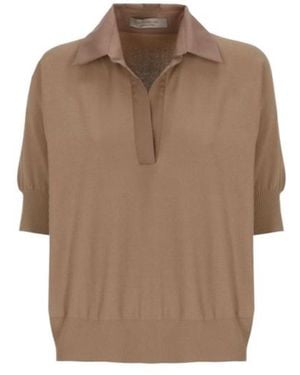 D.exterior Short-Sleeve Polo T-Shirt - Brown