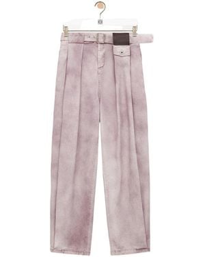 Loewe Wide-Leg Mid-Rise Jeans - Purple