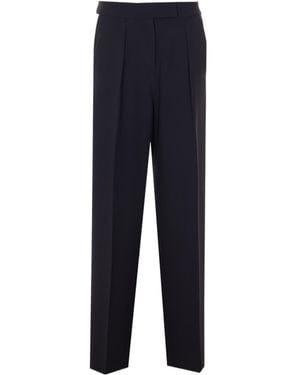 Patrizia Pepe Side-Stripe Wide-Leg Trousers - Blue