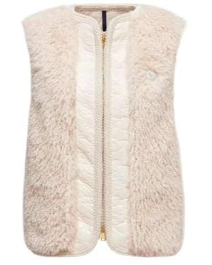 Moncler Tournel Teddy Padded Vest - Natural