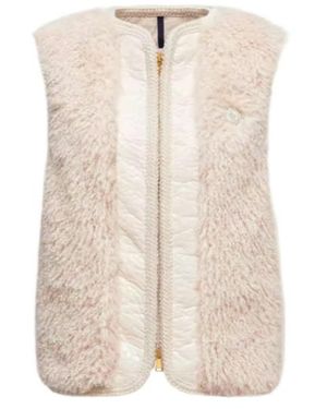 Moncler Tournel Teddy Padded Vest - Natural