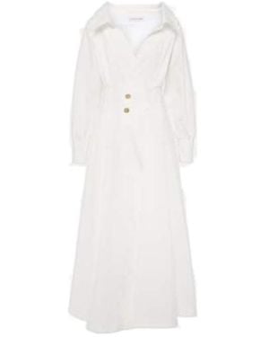 Altuzarra Isabela Cotton-Blend Midi Dress - White