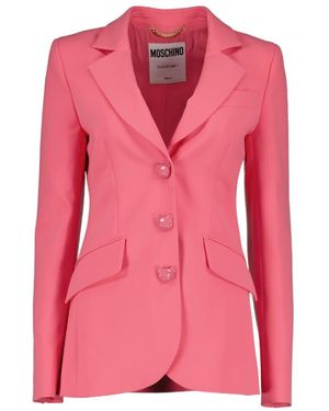 Moschino Long Sleeved Suit Jacket - Pink