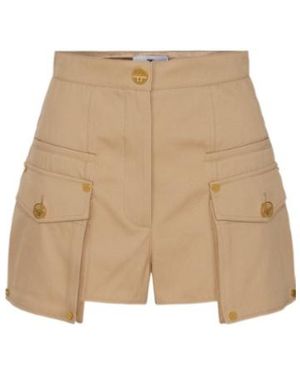 Elisabetta Franchi Cargo-Pocket Shorts - Natural