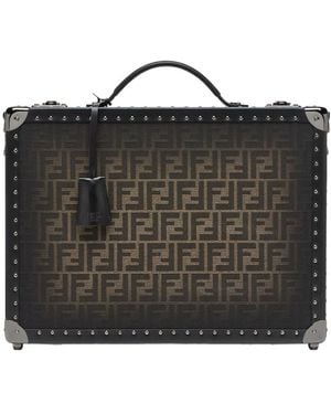 Fendi Ff Fabric Suitcase - Black