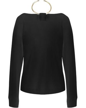 DARKPARK Erin Necklace Off-Shoulder Top - Black
