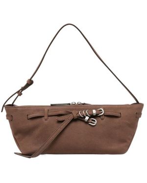 Marge Sherwood Lace-Up Detail Shoulder Bag - Brown