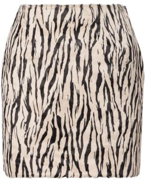 ROTATE BIRGER CHRISTENSEN Animal Print Skirt - White