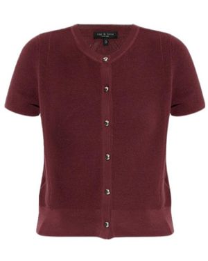 Rag & Bone Buttoned Knitwear - Red