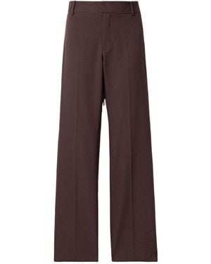Nili Lotan Ivan Wool-Twill Straight-Leg Trousers - Purple