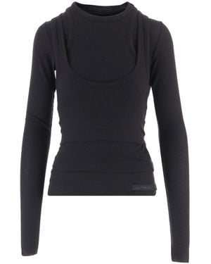 ALAINPAUL Layered Long Sleeve Top - Blue