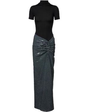 Christopher Esber Opaline Ruched Sequined Gown - Black