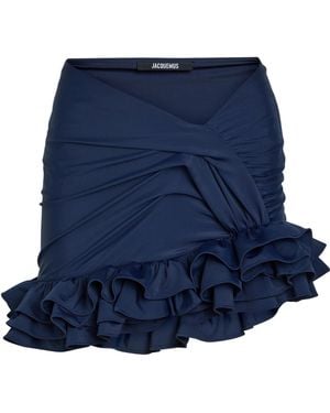 Jacquemus Stretch Midi Skirt - Blue