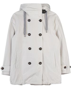 Brunello Cucinelli Long-Sleeved Casual Jacket - White