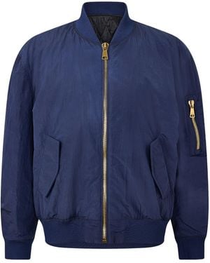 Balmain Solid Casual Jacket - Blue