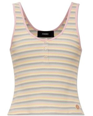 Amiri Striped Tank Top - Natural