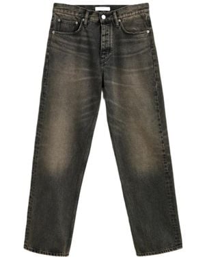 sunflower Faded-Effect Loose-Leg Jeans - Grey