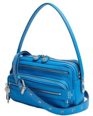 Acne Studios Small Camero Party Leather Shoulder Bag - Blue