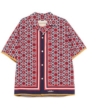 Valentino Bulles Royales Short-Sleeved Shirt - Red