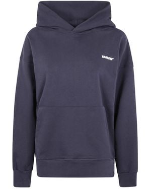 Barrow Logo-Embroidered Hoodie - Blue