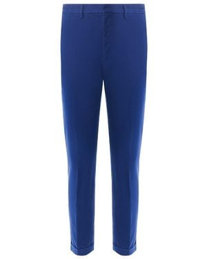 ZEGNA Pleated And Curled Casual Trousers - Blue