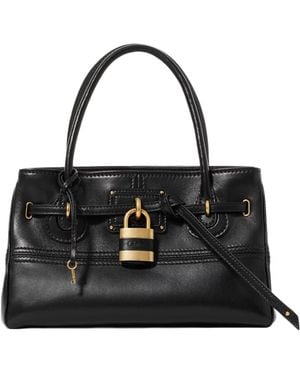 Chloé Chloé Padlock Shoulder Bag - Black