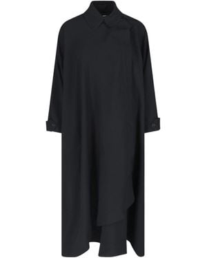 The Row Ara Asymmetrical Coat - Black