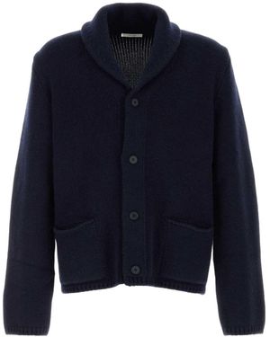 The Row Long-Sleeve Knit Cardigan - Blue
