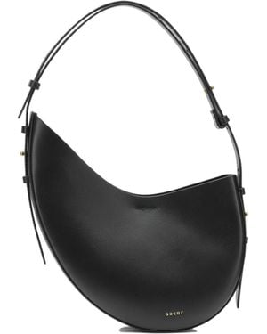 Soeur Curved Shoulder Bag - Black