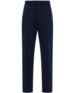 Ferragamo Cotton Blend Chinos - Blue