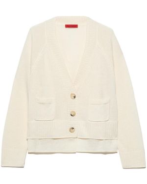 MAX&Co. Linen Blend Knit Cardigan - Natural