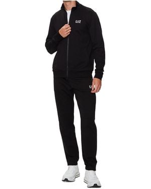 EA7 Zip-Up High Neck Sweatshirt - Black