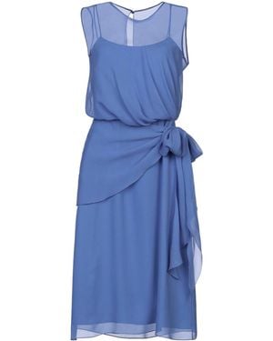 Max Mara Sleeveless Chiffon Dress - Blue