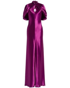 Alberta Ferretti Satin Dress - Purple