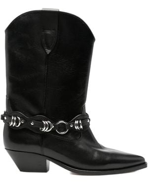 Isabel Marant Studded Ankle Boots - Black