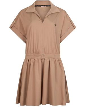 Liu Jo Better V-Neck Mini Dress - Brown