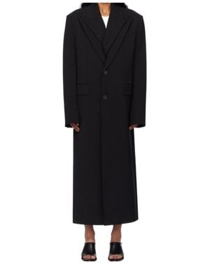 Jean Paul Gaultier Double Layer Body Detail Coat - Black