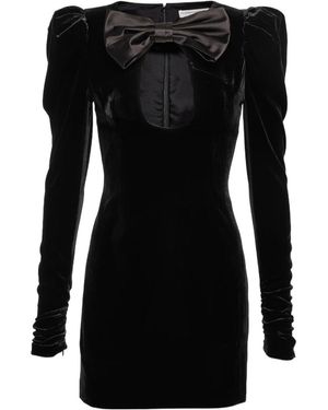 Alessandra Rich Cutout Velvet Minidress - Black