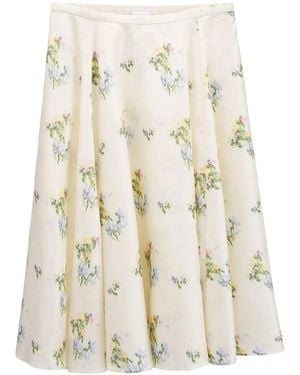 Dior Mid-Length Flared Skirt - Natural