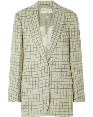 Dries Van Noten Plaid Suit Jacket - Green